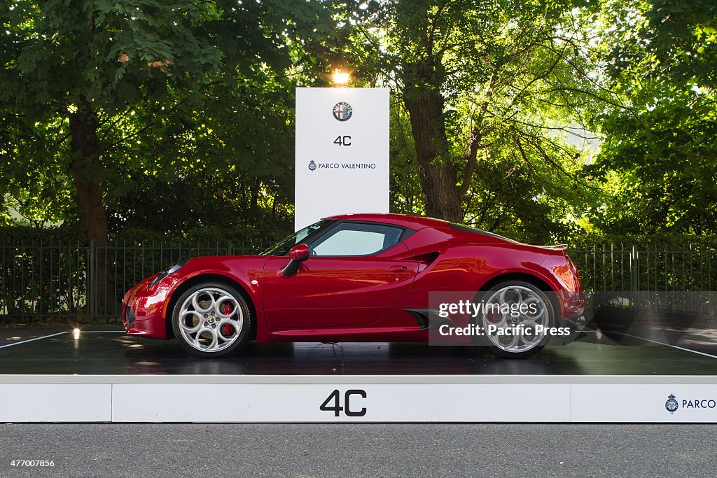 Side view of Alfa Romeo 4C. Parco Valentino car show hosted...
