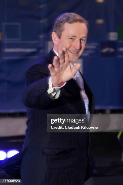 Enda Kenny Irish Prime Minister with the Fine Gael party arrives at the Summit meeting for the European People's Party Elections Congress 2014 at the...