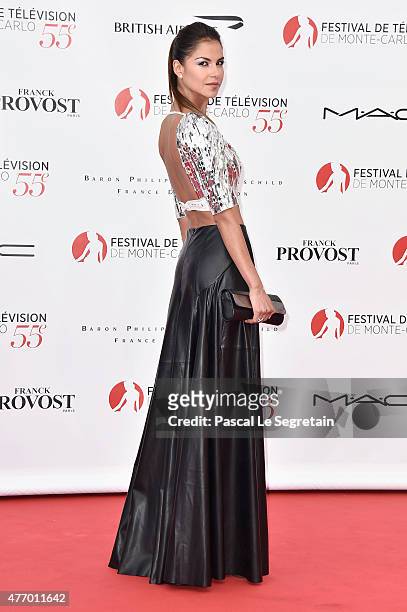 Catalina Denis arrives to attend the opening ceremony of the 55th Monte Carlo TV Festival on June 13, 2015 in Monte-Carlo, Monaco.
