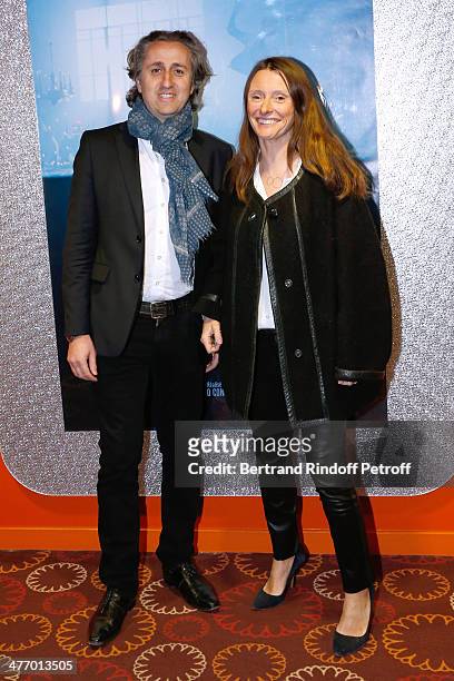 Olivier Einthoven and his wife Carine Einthoven attend the screening of 'La valse de Marylore' short film. Held at Cinema Gaumont Opera in Paris. On...