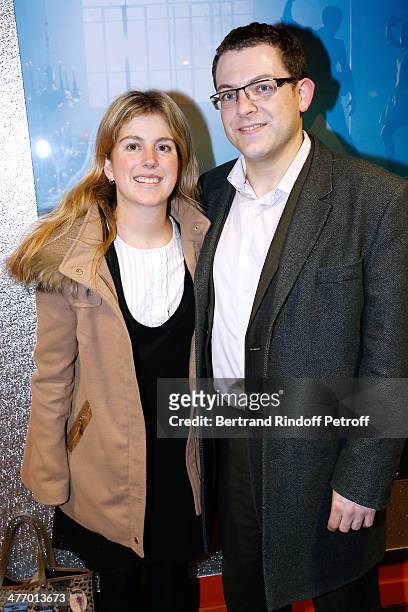 Isaure Monfort and her companion Erwan attend the screening of 'La valse de Marylore' short film. Held at Cinema Gaumont Opera in Paris. On March 6,...