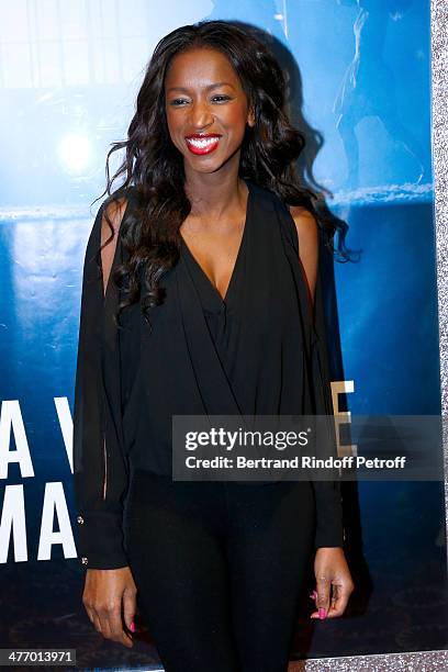 Animator on D8 TV chanel Hapsatou Sy attends the screening of 'La valse de Marylore' short film. Held at Cinema Gaumont Opera in Paris. On March 6,...