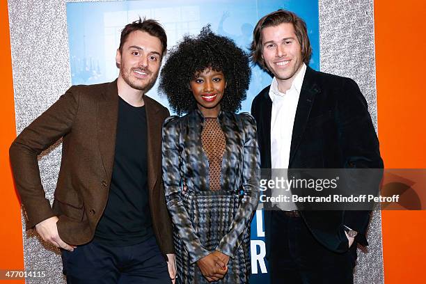 Producer of the film Julien Seul, actress of the film and patron of the ONG 'AMREF' Inna Modja and director of the film Marco Conti Sikic attend the...