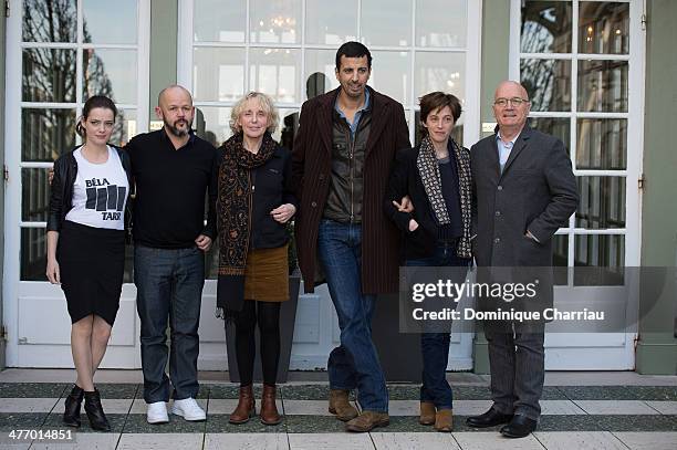 Jury members Roxane Mesquida, Gilles Marchand, Claire Denis, Samir Guesmi, Florence Loiret-caille and Renée Bonnell attend the jury photocall during...