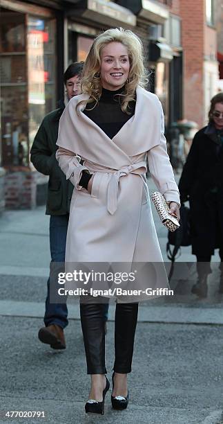 Sharon Stone is seen at the movie set of Fading Gigolo on November 26, 2012 in New York City.
