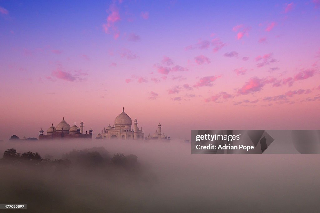 Mist and Taj Mahal