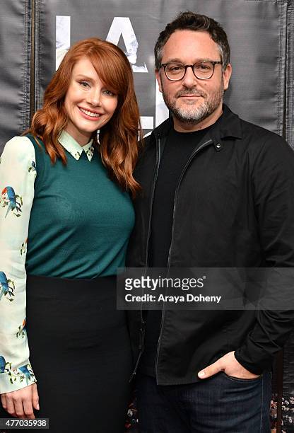 Actress Bryce Dallas Howard and director Colin Trevorrow attend Coffee Talks: Actors during the 2015 Los Angeles Film Festival at the Courtyard...