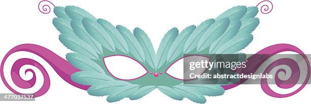 masquerade - eye patch stock illustrations
