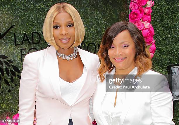 Singer Mary J. Blige and Jewelry Designer Simone Smith attend the LadyLike Foundation's 7th Annual Women Of Excellence Scholarship luncheon at Luxe...