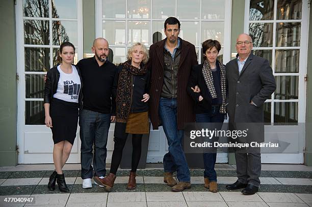 Jury members Roxane Mesquida, Gilles Marchand, Claire Denis, Samir Guesmi, Florence Loiret-caille and Renée Bonnell attend the jury Photocall during...