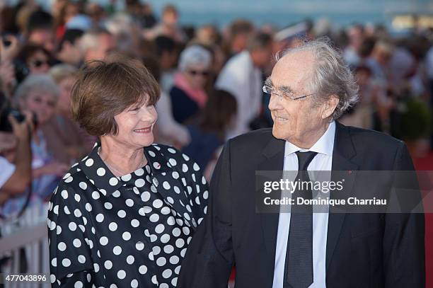 Michel Legrand and Macha Meril attend the closing ceremony of the 29th Cabourg Film Festival on June 13, 2015 in Cabourg, France.