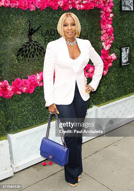 Singer Mary J. Blige attends the LadyLike Foundation's 7th Annual Women Of Excellence Scholarship luncheon at Luxe Hotel on June 13, 2015 in Los...