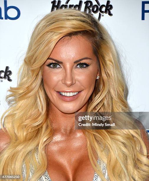 Crystal Hefner arrives at Rehab at the Hard Rock Hotel & Casino on June 13, 2015 in Las Vegas, Nevada.