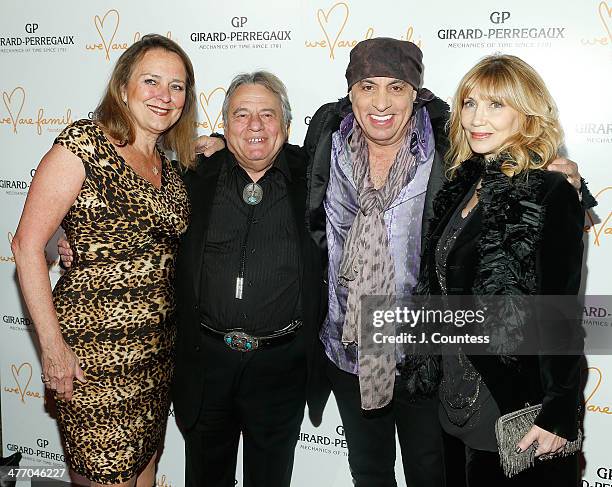 Susan Lovell-Brigati, musician Eddie Brigati, musician Steven Van Zandt and Maureen Van Zandt attend the We Are Family Foundation 2014 Gala at...