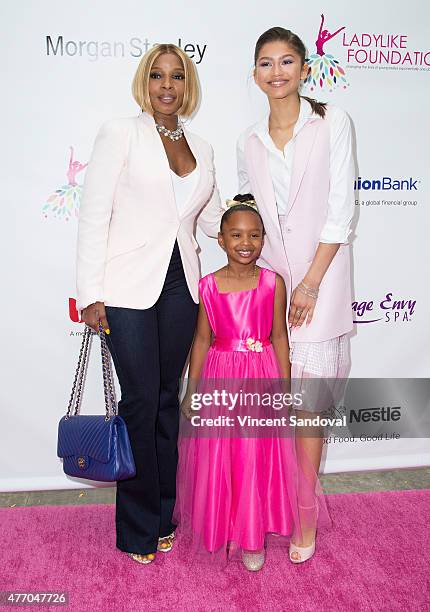 Singer Mary J. Blige and actress Zendaya attend the LadyLike Foundation 7th Annual Women of Excellence scholarship luncheon at Luxe Hotel on June 13,...