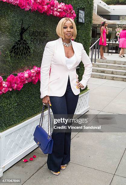 Singer Mary J. Blige attends the LadyLike Foundation 7th Annual Women of Excellence scholarship luncheon at Luxe Hotel on June 13, 2015 in Los...