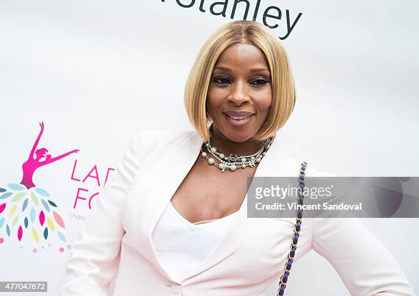 Singer Mary J. Blige attends the LadyLike Foundation 7th Annual Women of Excellence scholarship luncheon at Luxe Hotel on June 13, 2015 in Los...