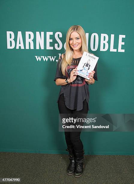 Comedian Justine Ezarik signs and discusses "I Justine: An Analog Memoir" at Barnes & Noble bookstore at The Grove on June 13, 2015 in Los Angeles,...