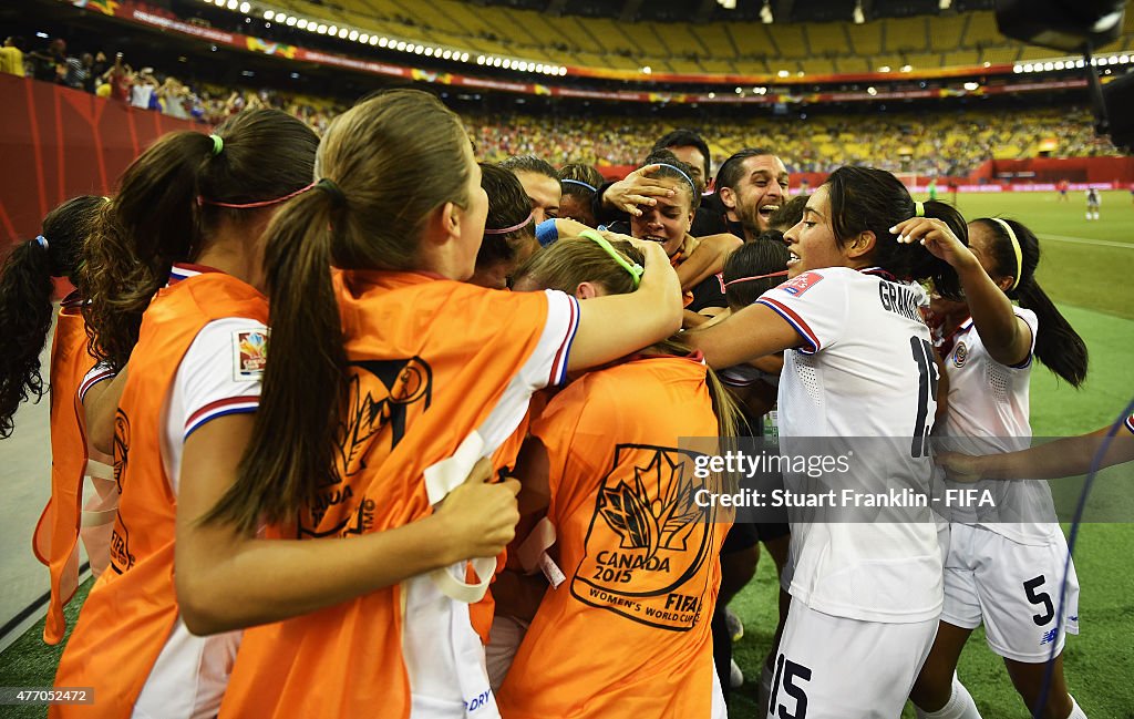 Korea Republic v Costa Rica: Group E - FIFA Women's World Cup 2015