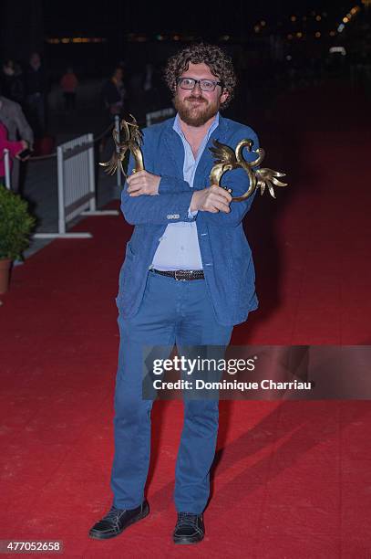 Duccio Chiarini awarded Special Jury Award and youg peopleAward during the closing ceremony of the 29th Cabourg Film Festival on June 13, 2015 in...