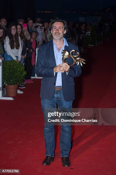 Emmanuel Mouret awarded best movie during the closing ceremony of the 29th Cabourg Film Festival on June 13, 2015 in Cabourg, France.