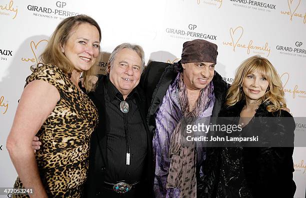Susan Brigati, Musician Eddie Brigati, Musician Steven Van Zandt and Maureen Van Zandt attend We Are Family Foundation 2014 Gala at Hammerstein...