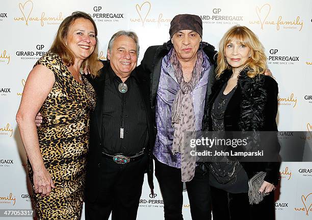 Susan Brigati, Musician Eddie Brigati, Musician Steven Van Zandt and Maureen Van Zandt attend We Are Family Foundation 2014 Gala at Hammerstein...