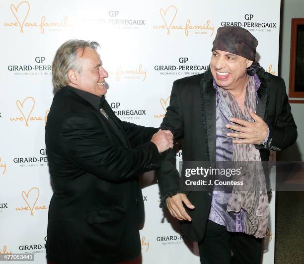Musicians Eddie Brigati and Steven Van Zandt attend the We Are Family Foundation 2014 Gala at Hammerstein Ballroom on March 6, 2014 in New York City.