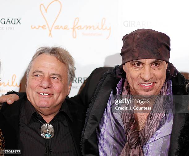 Musicians Eddie Brigati and Steven Van Zandt attend the We Are Family Foundation 2014 Gala at Hammerstein Ballroom on March 6, 2014 in New York City.