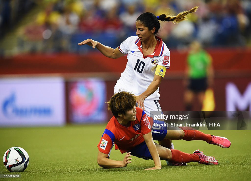 Korea Republic v Costa Rica: Group E - FIFA Women's World Cup 2015