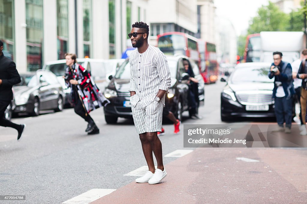Rapper Tinie Tempah during The London Collections Men SS16 at on June ...