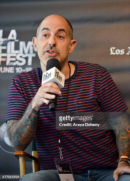 Screenwriter David S. Goyer speaks onstage at Coffee Talks: Screenwriters during the 2015 Los Angeles Film Festival at the Courtyard Marriott At L.A....