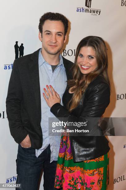 Actor Ben Savage and actress Danielle Fishel attends the private screening for "Boiling Pot" on March 6, 2014 in Los Angeles, California.