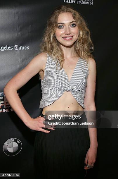 Actress Imogen Poots attends the "A Country Called Home" screening during the 2015 Los Angeles Film Festival at Regal Cinemas L.A. Live on June 13,...