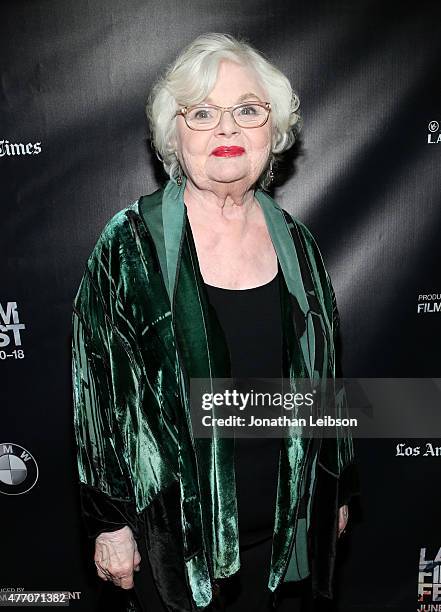 Actress June Squibb attends the "A Country Called Home" screening during the 2015 Los Angeles Film Festival at Regal Cinemas L.A. Live on June 13,...