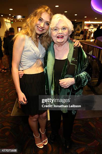 Actors Imogen Poots and June Squibb attend the "A Country Called Home" screening during the 2015 Los Angeles Film Festival at Regal Cinemas L.A. Live...