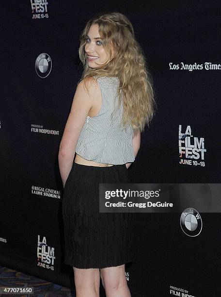 Actress Imogen Poots arrives at the 2015 Los Angeles Film Festival screening of "A Country Called Home" at Regal Cinemas L.A. Live on June 13, 2015...