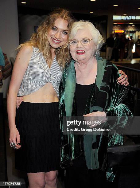 Actors Imogen Poots and June Squibb arrive at the 2015 Los Angeles Film Festival screening of "A Country Called Home" at Regal Cinemas L.A. Live on...