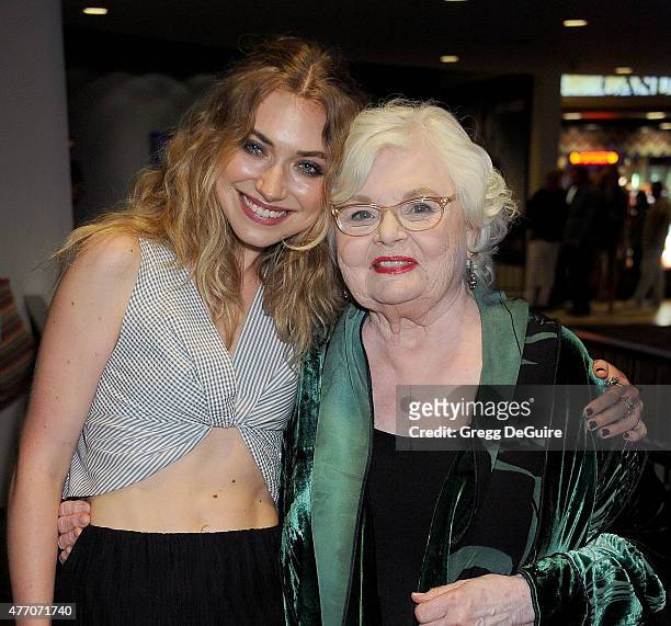 Actors Imogen Poots and June Squibb arrive at the 2015 Los Angeles Film Festival screening of "A Country Called Home" at Regal Cinemas L.A. Live on...