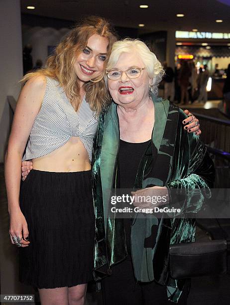 Actors Imogen Poots and June Squibb arrive at the 2015 Los Angeles Film Festival screening of "A Country Called Home" at Regal Cinemas L.A. Live on...