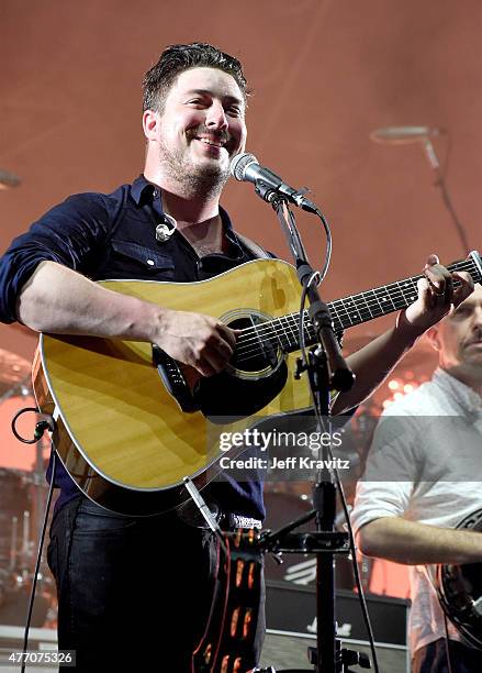 Musician Marcus Mumford of Mumford & Sons performs onstage at What Stage during Day 3 of the 2015 Bonnaroo Music And Arts Festival on June 13, 2015...