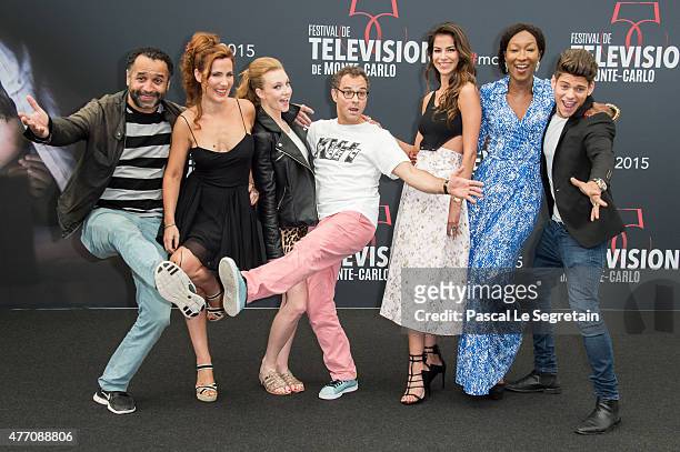 Cast of TV series Pep's Yannig Samot, Noemie de Lattre, Ingrid Juveneton, Soren Prevost, Catalina Denis, Nadege Beausson-Diagne and Rayane Bensetti...