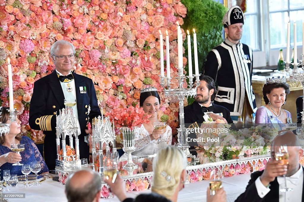 Banquet: Wedding Of Prince Carl Philip Of Sweden And Sofia Hellqvist