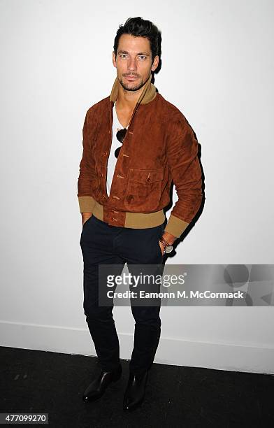David Gandy attends the James Long show during The London Collections Men SS16 at on June 14, 2015 in London, England.