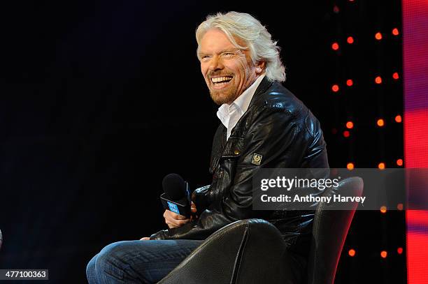 Sir Richard Branson attends as Free The Children hosts their debut UK global youth empowerment event, We Day at Wembley Arena on March 7, 2014 in...