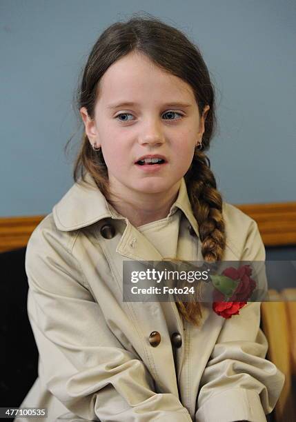 Amira Willighagen performs at Laerskool Van Riebeeck on March 6, 2014 in Kempton Park, South Africa. The 9-year-old was a hit on YouTube after she...