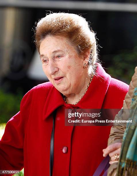 King Juan Carlos's sister, Princess Margarita is seen in her 75th birthday on March 6, 2014 in Madrid, Spain.