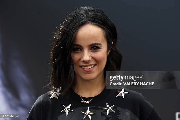 French singer Alizee poses during the 55th Monte-Carlo Television Festival on June 14 in Monaco. AFP PHOTO / VALERY HACHE