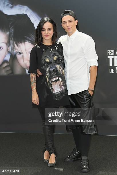 Alizee and Gregoire Lyonnet attend photocall for "Dance with the Stars" at the Grimaldi Forum on June 14, 2015 in Monte-Carlo, Monaco.