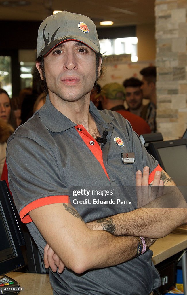 Mario Vaquerizo Presents 'Satisfries' of Burger King in Madrid